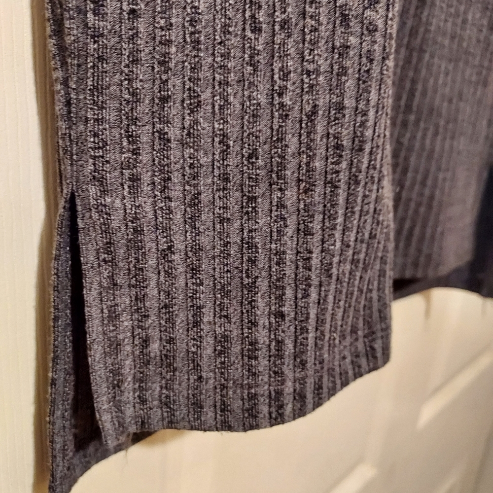 Apt. 9 Pencil Skirt Solid Gray Small Ribbed Knit Elastic Waist Pull On Body Con - Picture 4 of 8